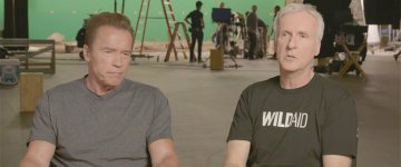 Arnold Schwarzenegger e James Cameron gravam campanha pela redução do consumo de carne
