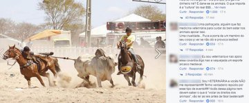 Página de Medicina Veterinária demonstra apoio a vaquejadas e é repudiada por milhares de pessoas